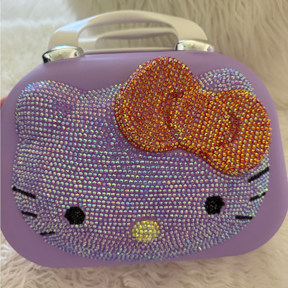 Hello Kitty Purple Rhinestone Handbag or makeup bag